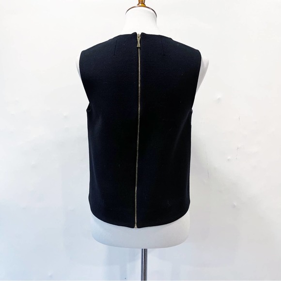 Kate Spade “Blaze A Trail” Black Sheath Blouse Vest Size 4 - Picture 7 of 10